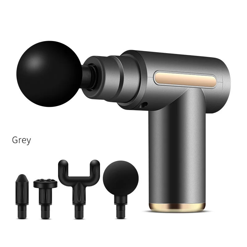 RecoverFit Percussion Massage Gun — 8 Heads, USB-C Rechargeable